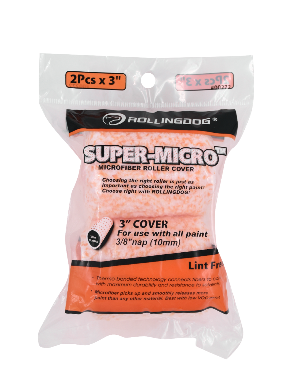 SUPER-MICRO™ 3" Microfiber Roller Cover (2PC)