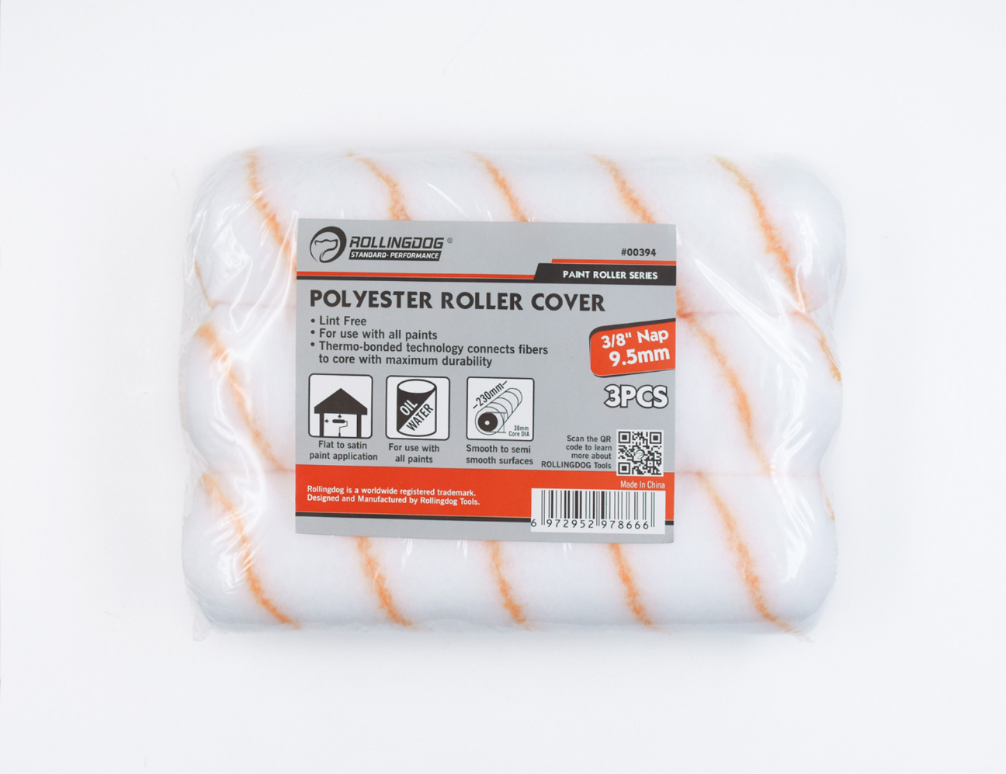 9" Polyester Roller Cover - 3PC