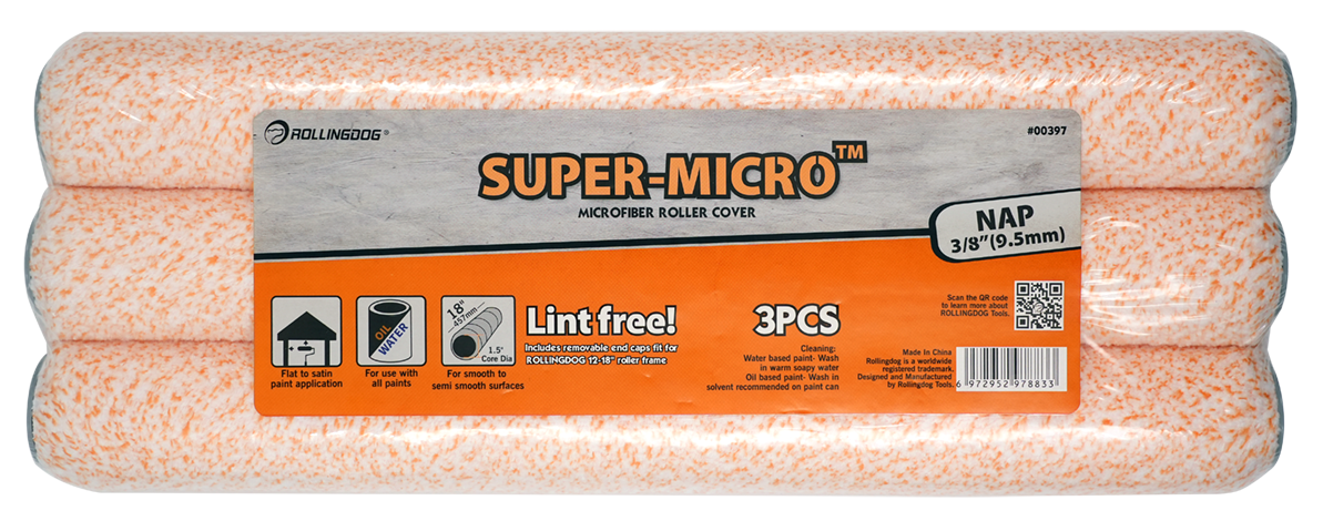 SUPER-MICRO™ Microfiber Roller Cover(3PC)