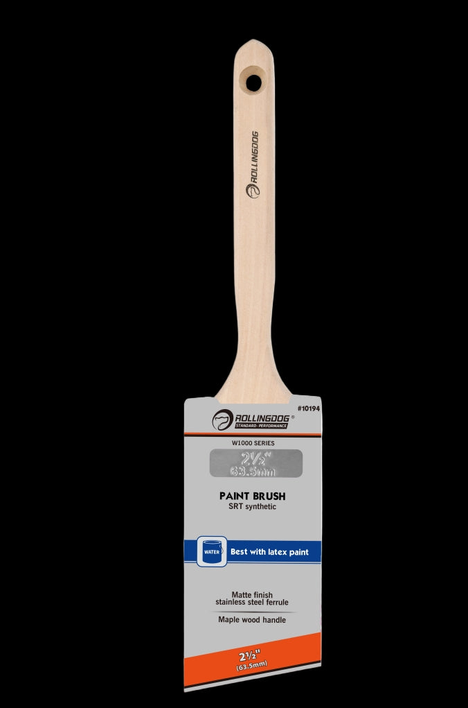 10194-2.5 inch angular paint brush with long maple wood handle