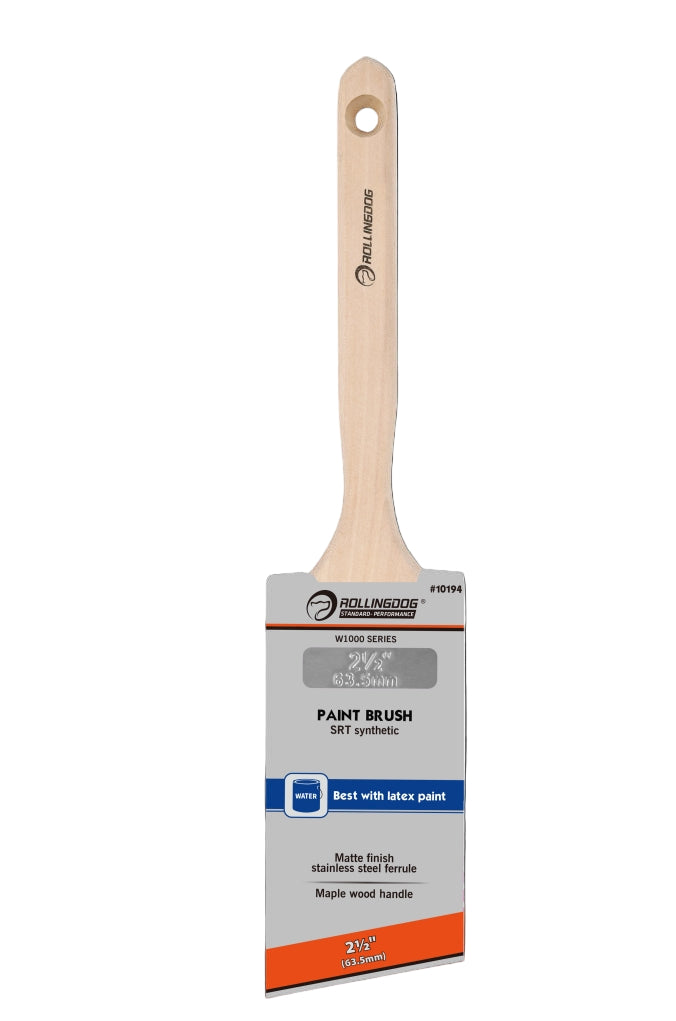 10194-2.5 inch angular paint brush with long maple wood handle