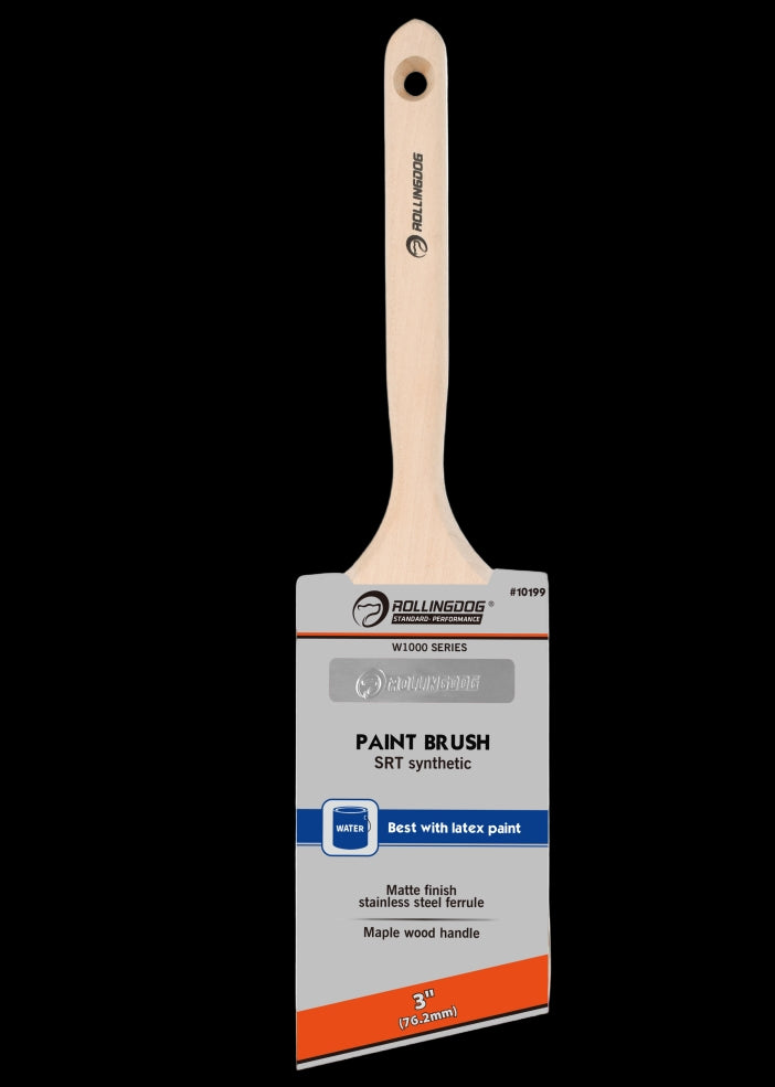 10199-3 inch angular paint brush with long maple wood handle