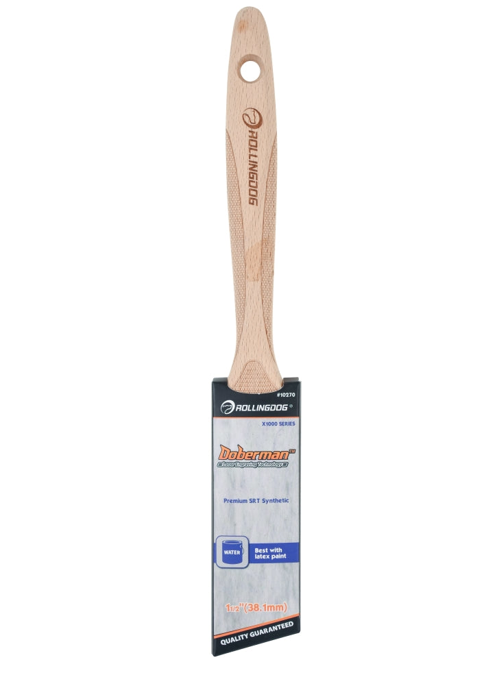 1.5" DOBERMAN™ Angular Laser Engraved Handle Paint Brush - X1000