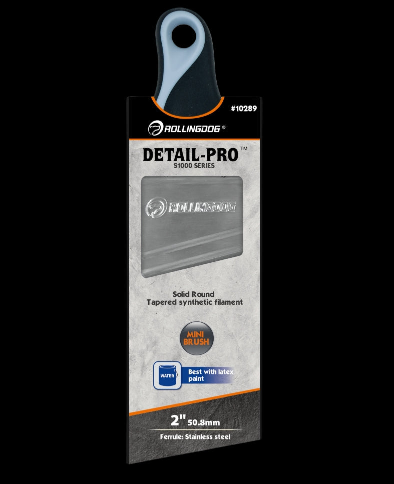 10289 2" DETAIL PRO™ angular paint brush with stainless steel ferrule and rubber grip
