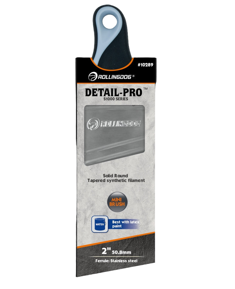 10289 2" DETAIL PRO™ angular paint brush with stainless steel ferrule and rubber grip