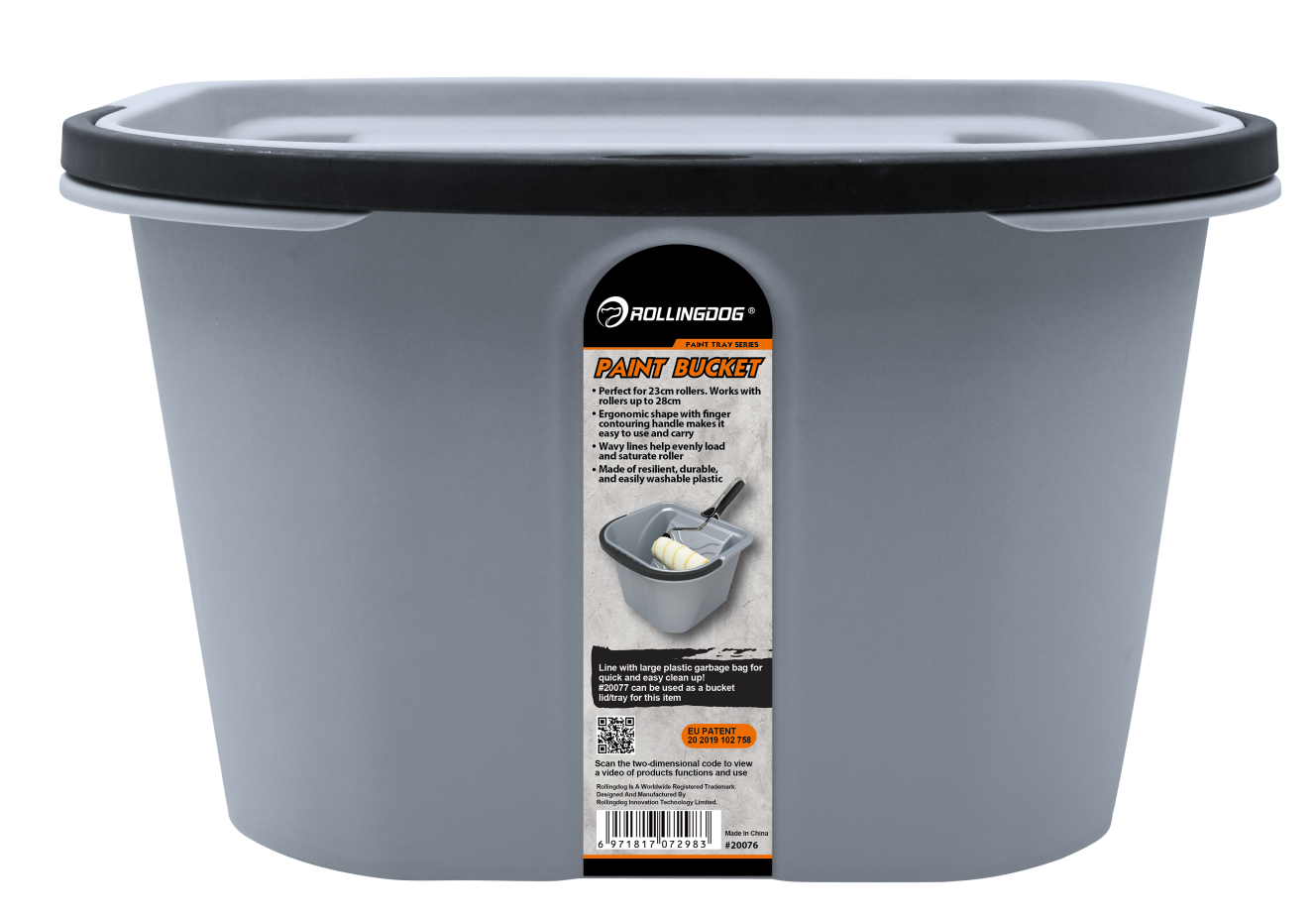 Durable 1.3 Gallon Paint Bucket with Ergonomic Handle for Easy Painting