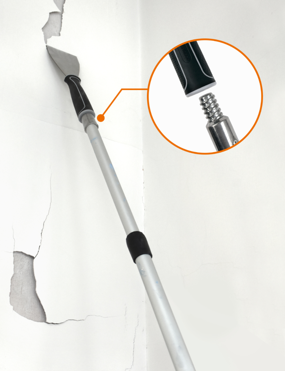 3" Straight Pole Scraper - Stiff
