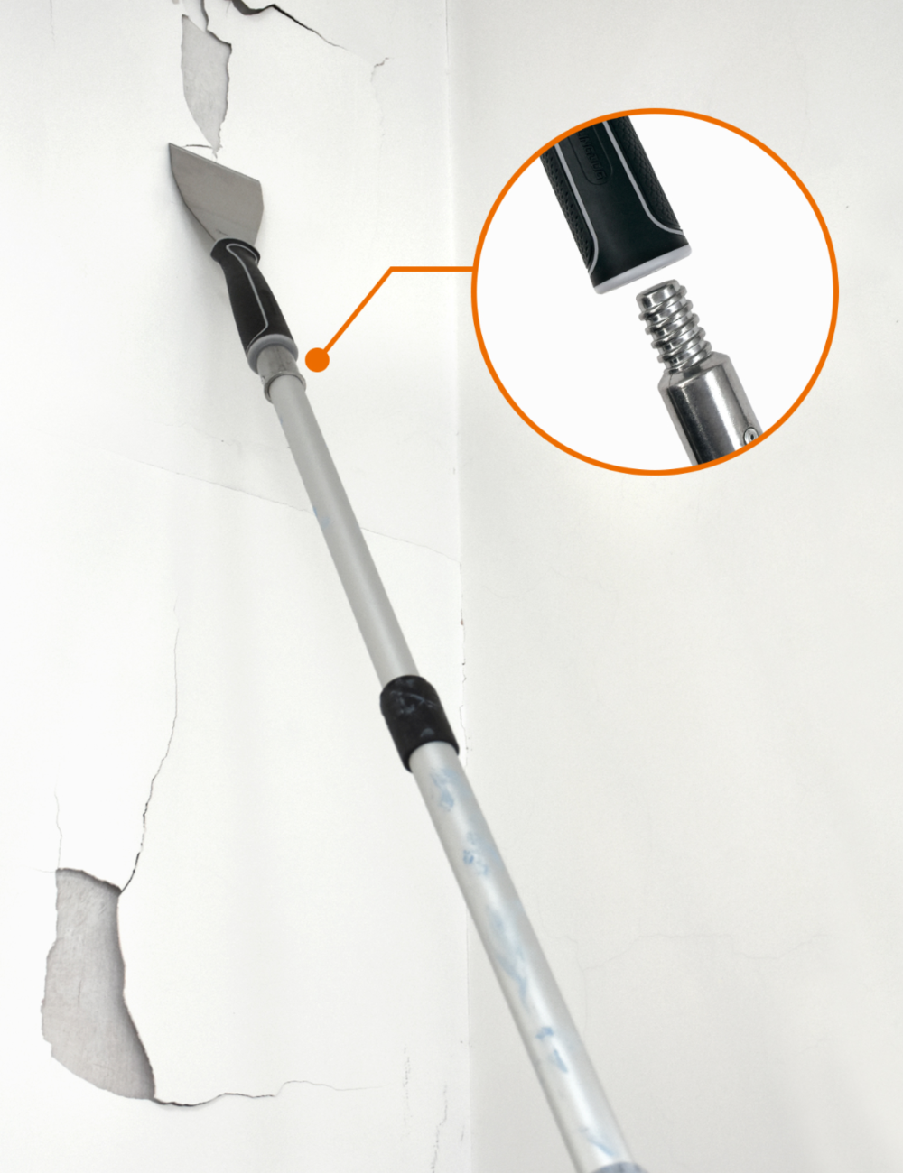 3" Bent Pole Scraper - Stiff
