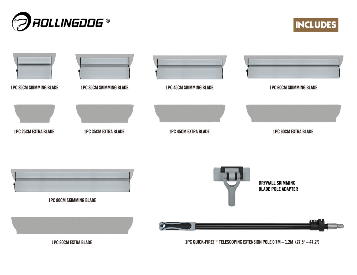 PRO-ANGLE™ Drywall Skimming Blade Set(13PC)