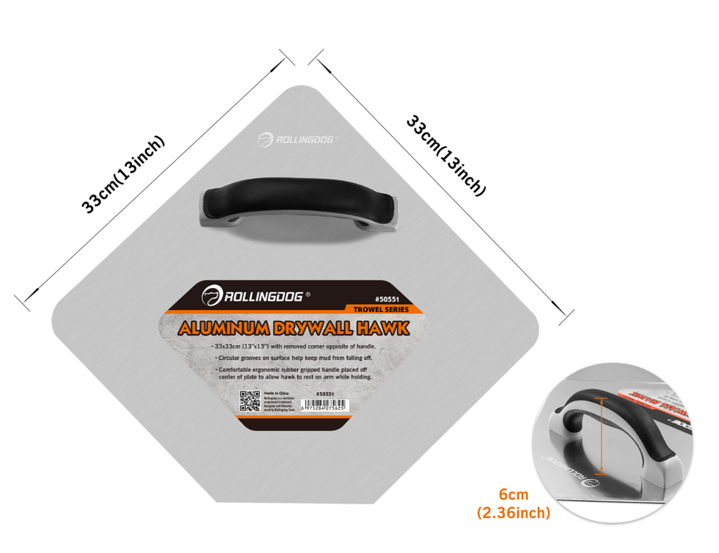Aluminum Drywall Hawk