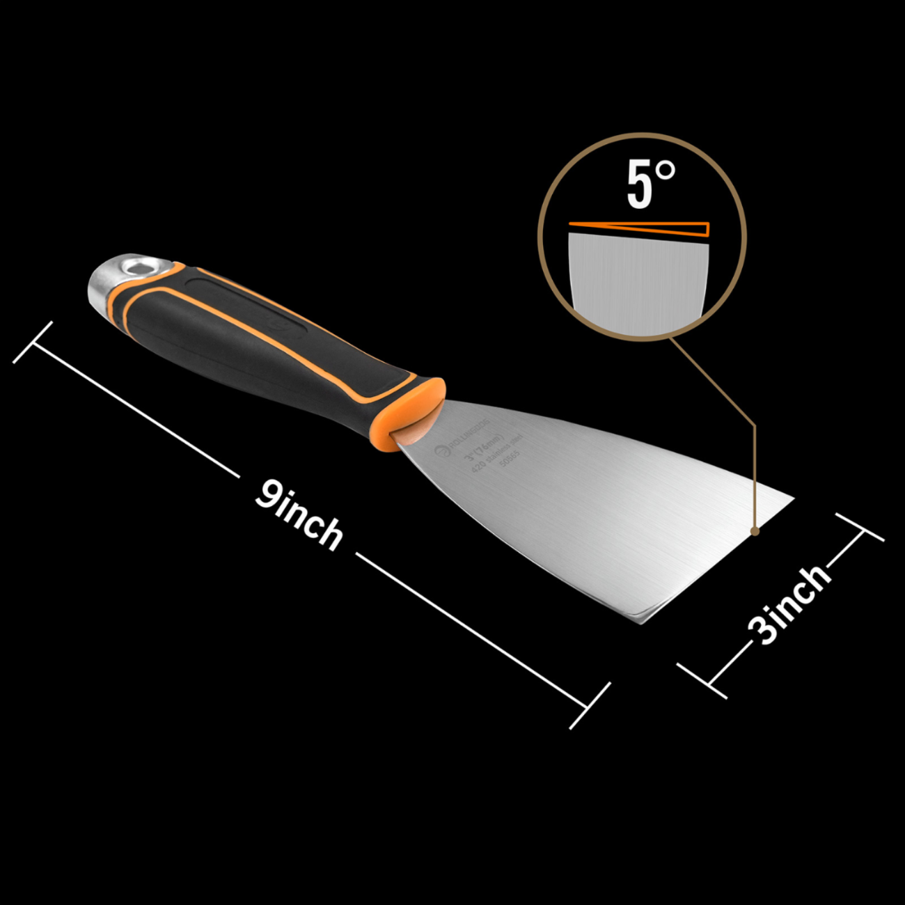 3" Flexible Angled Putty Knife
