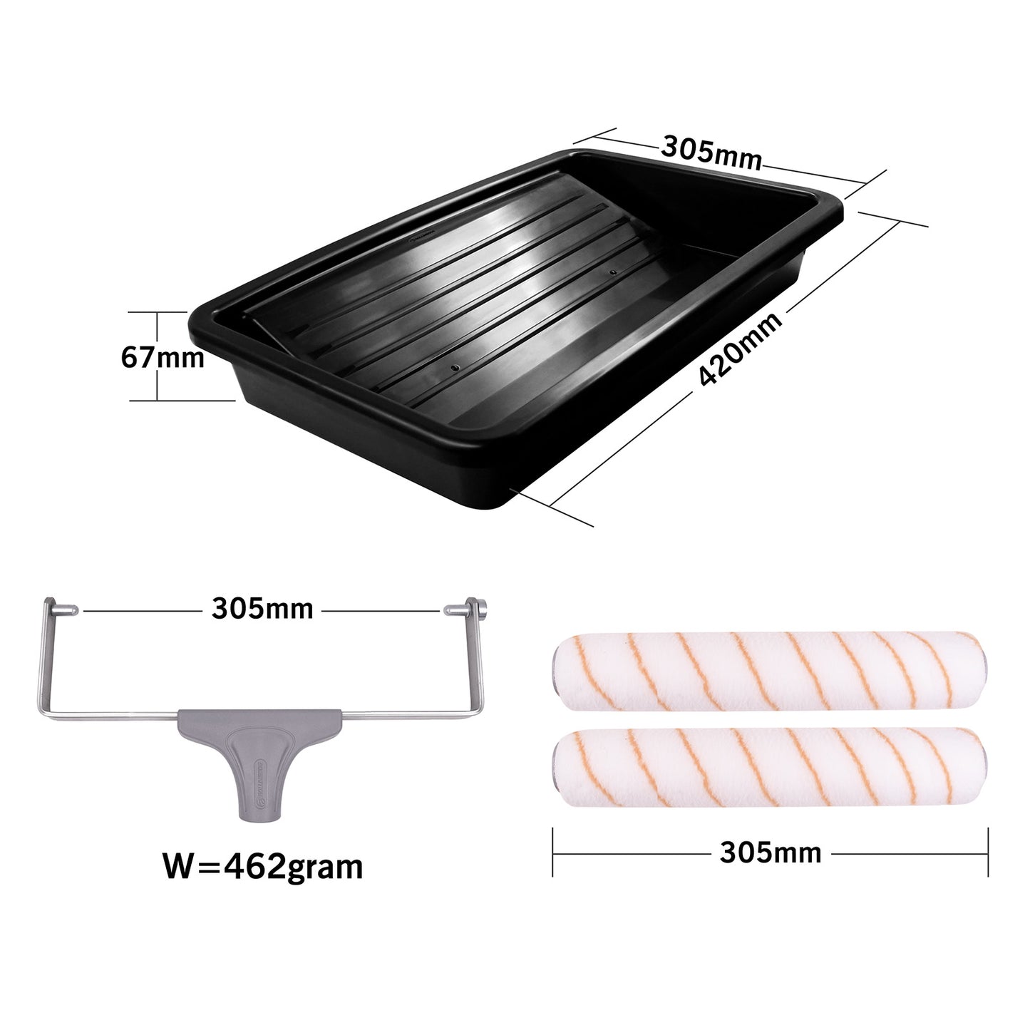 70003-Paint tray with disposable liners included in roller set