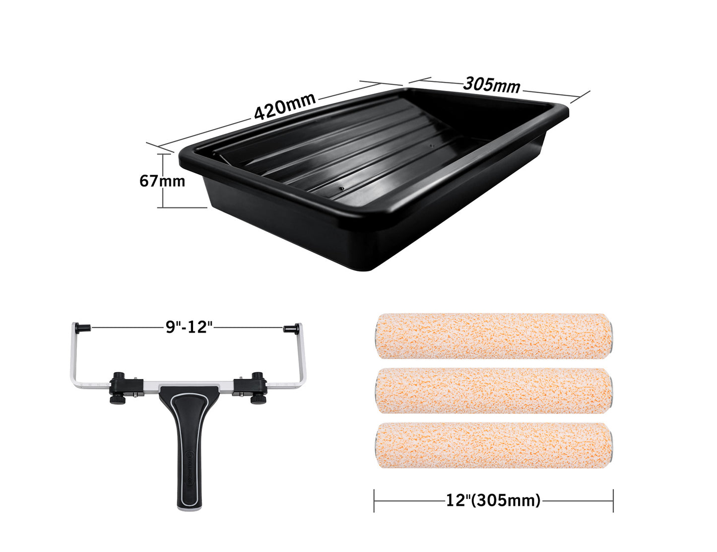 THE MOLOSSUS™ 5PC 12" Paint Roller Set