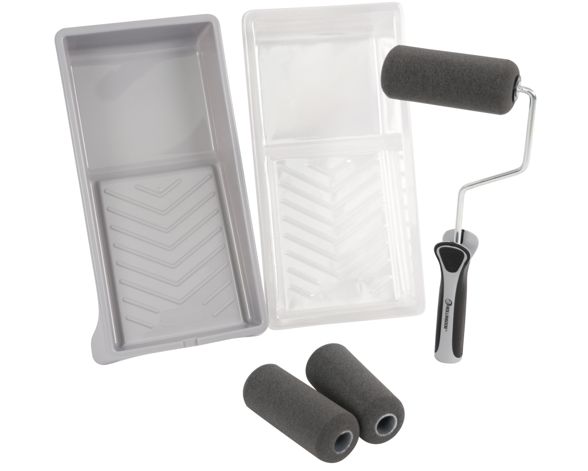 70291_8PC Jumbo Foam Roller Set with 4-inch frame and tray