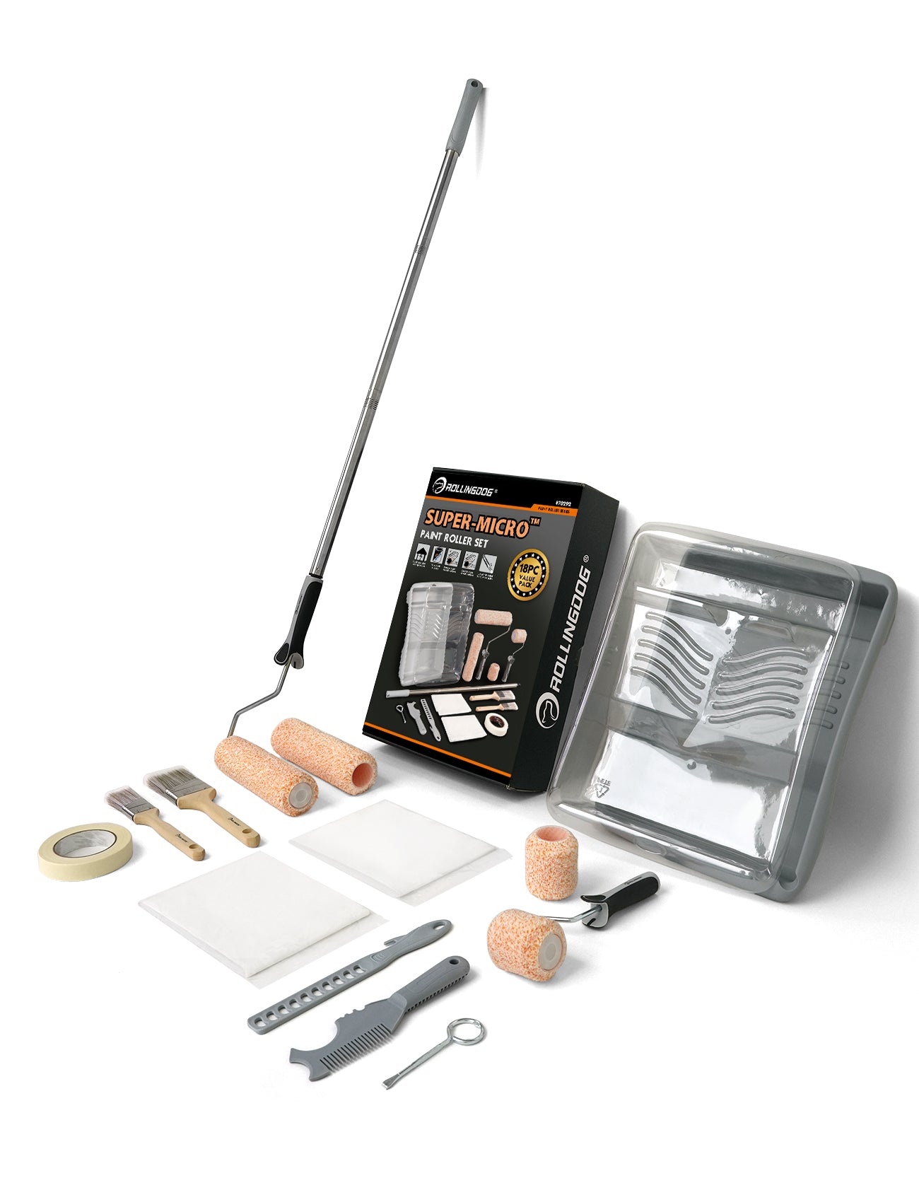 SUPER-MICRO™ 18PC Paint Roller Set