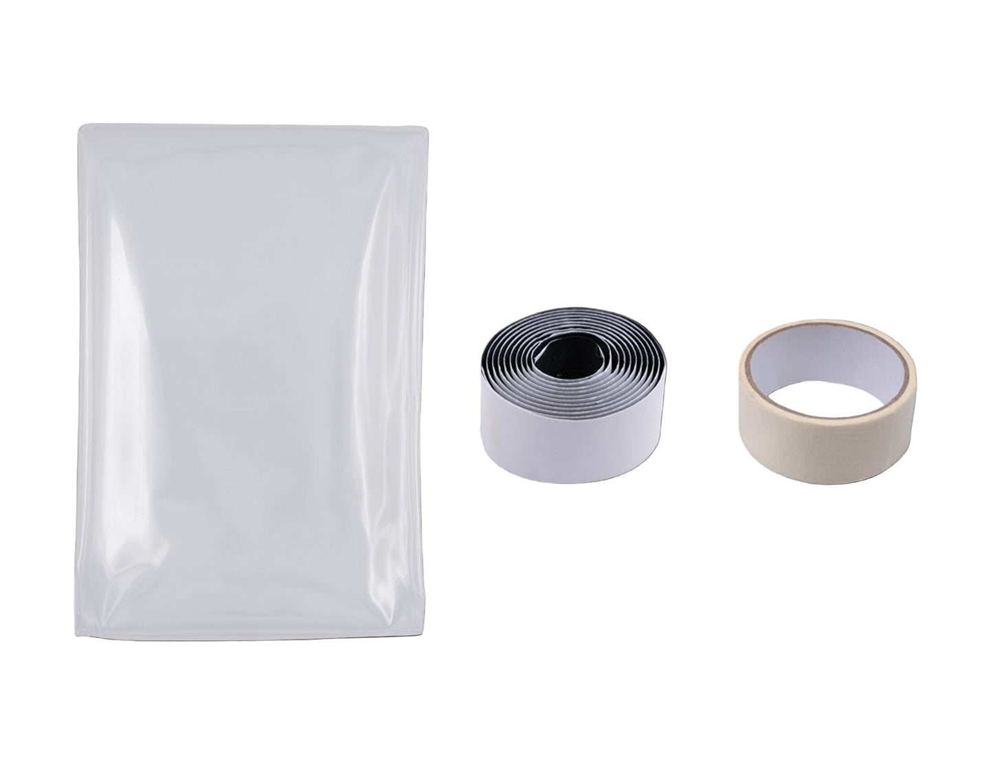 80241-complete Plastic Sheet Door with Zipper kit contents