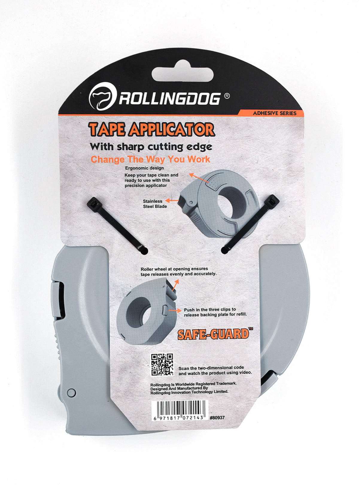 SAFE-GUARD™ Tape Applicator With sharp cutting edge - 1"