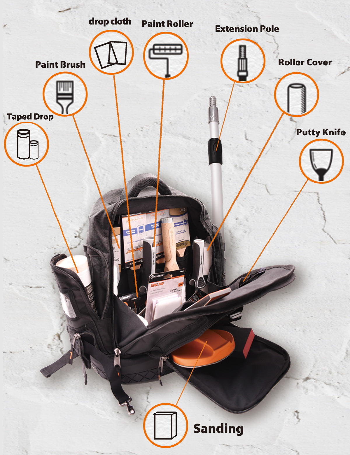 The Journeyman Painter's Backpack– Durable, Organized Painting Tool Bag