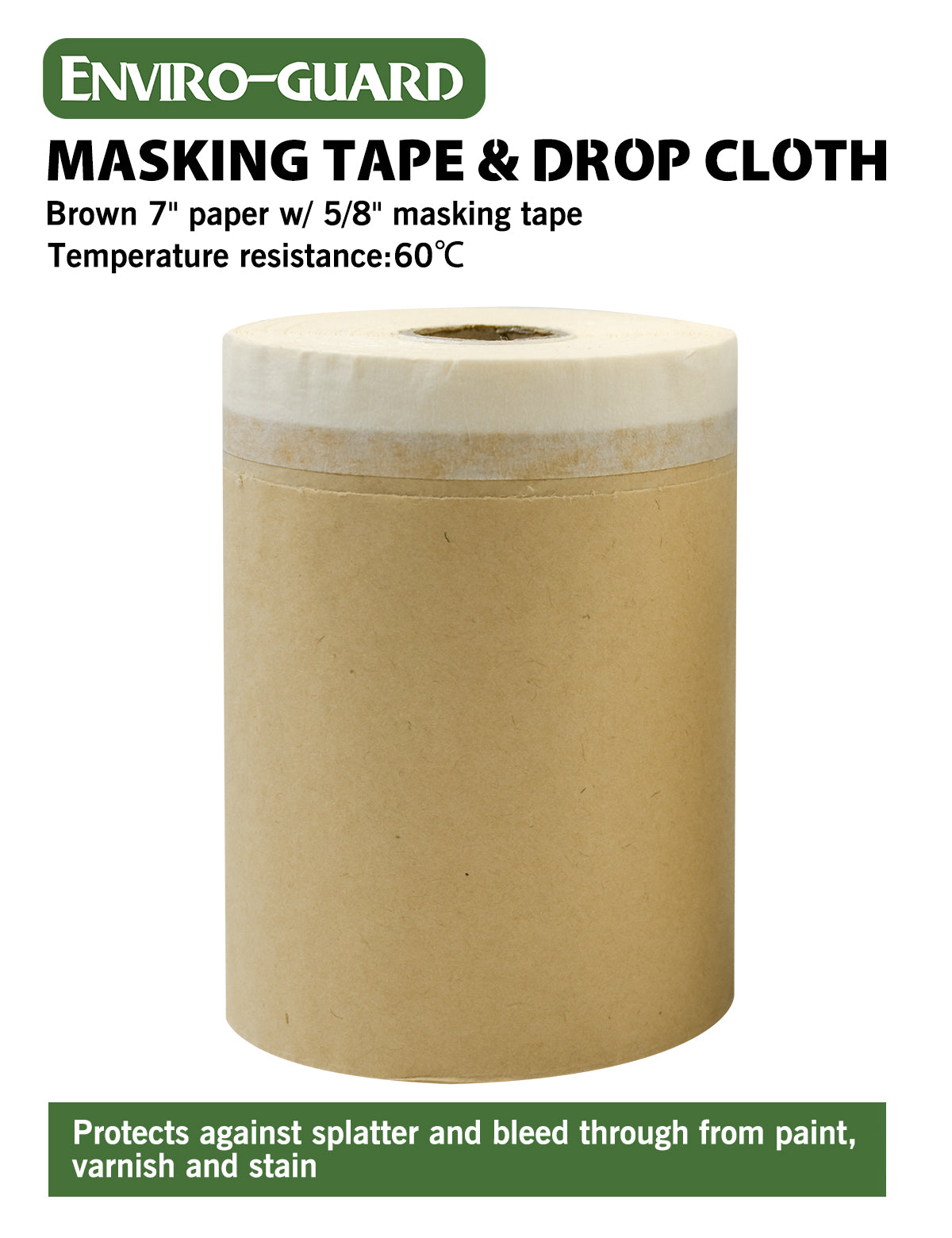 ENVIRO-GUARD™ 4PC PRE - Taped Paper Drop Sheet Rolls With Dispenser Set