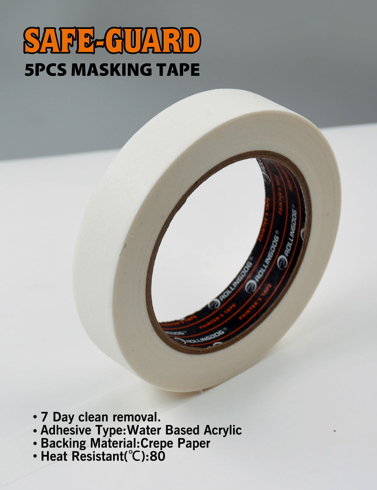 Tape Dispenser w/ 5 Masking Tape Refills