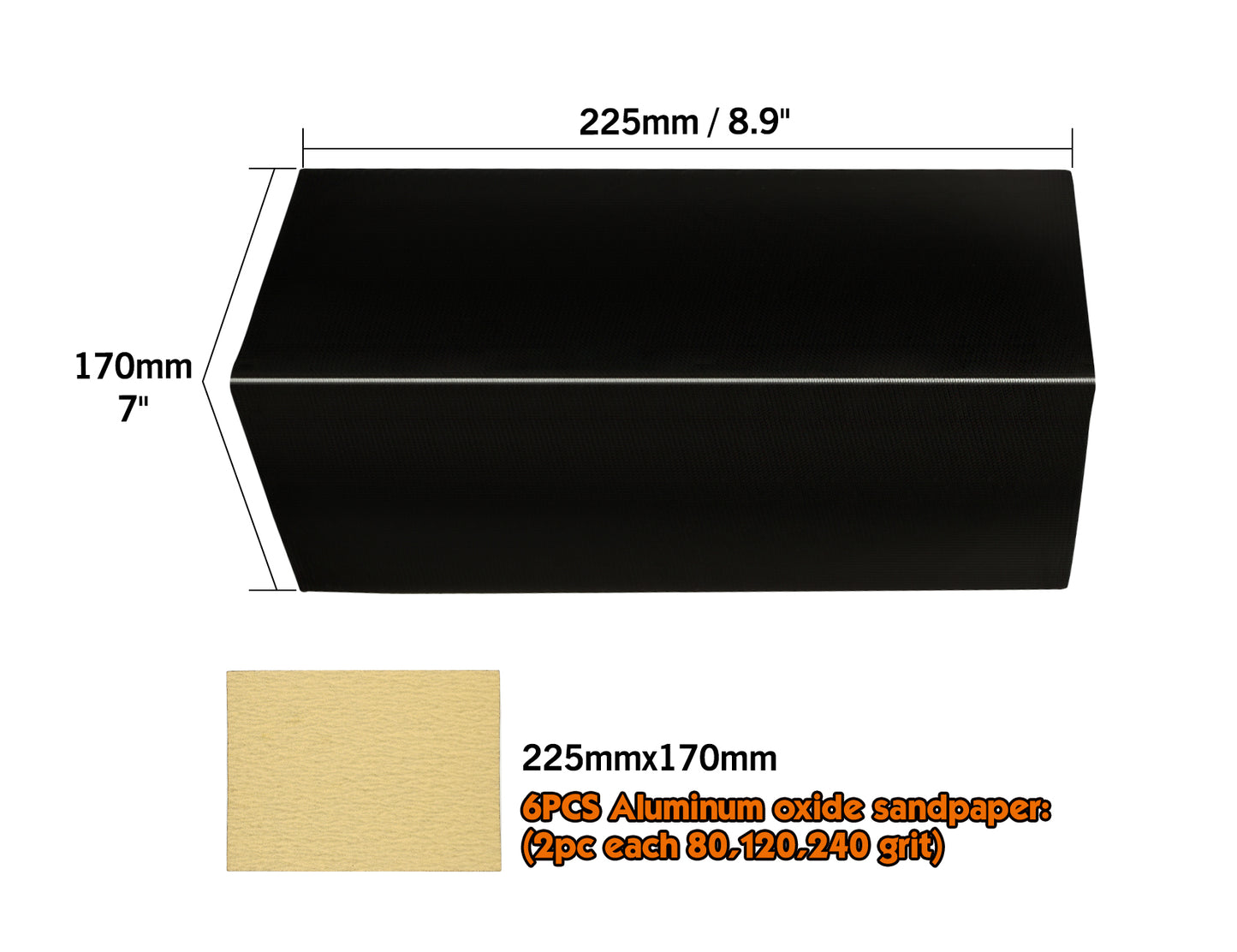 90153-225x170mm internal corner sander with push-button release and extension pole fit