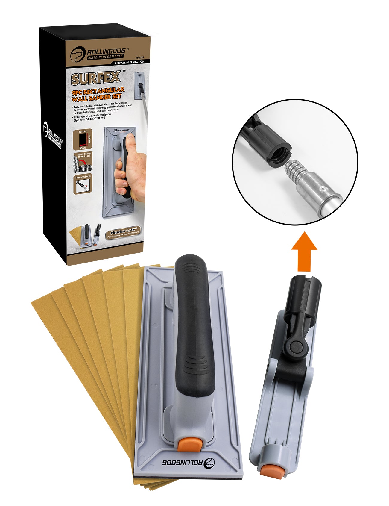 SURFEX™ 9 PC Rectangular Wall Sander Set
