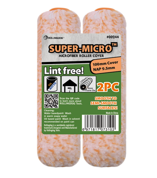 4" SUPER-MICRO™ Microfiber Roller Covers