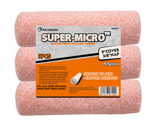 9" SUPER-MICRO™  Microfiber Roller Covers