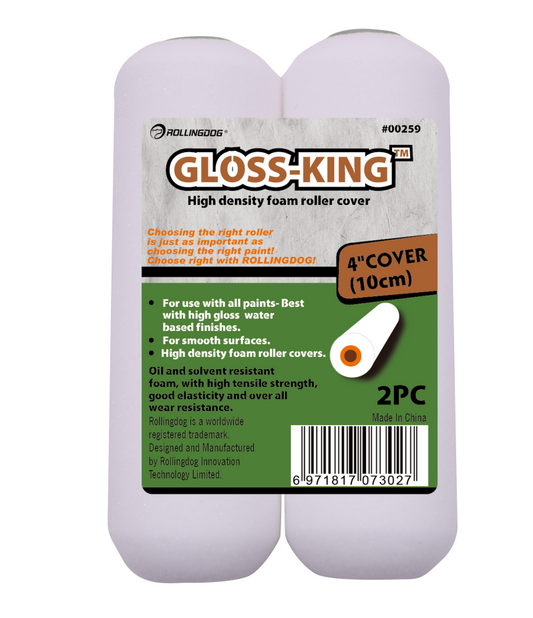 4" GLOSS-KING™ High Density Foam Roller Covers
