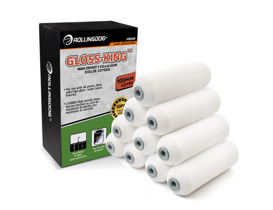 GLOSS-KING™ 10PC High Density Foam Mini Roller Covers