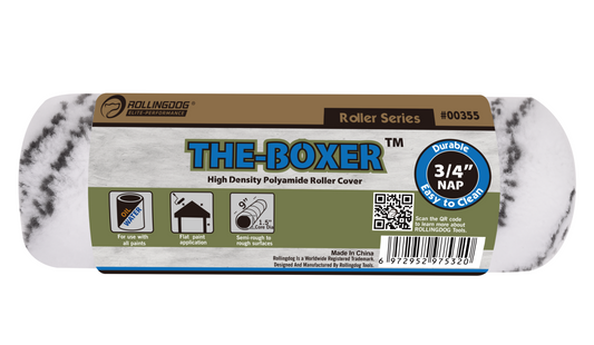 9" THE-BOXER™ High Density Polyamide Roller Cover - 3/4" nap