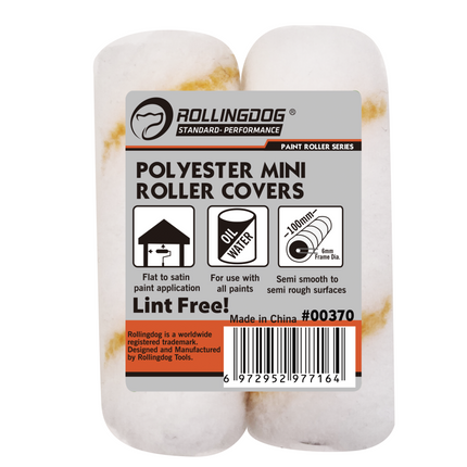 4″ Polyester Roller Frame with Cover – 1/2″ Nap Paint Roller