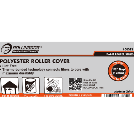 3PC Polyester Paint Roller Set – 9″ Frame, Tray & 1/2″ Nap Roller Cover