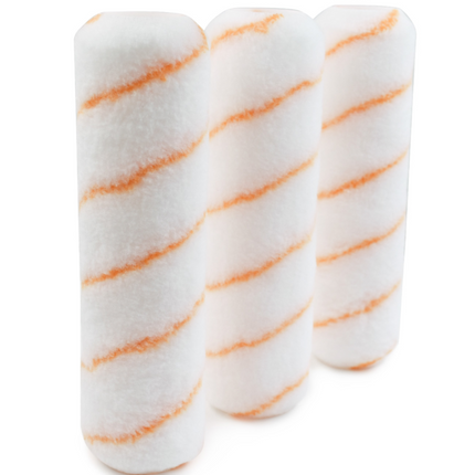 9″ Polyester Paint Roller Covers – 3/8″ Nap, 3-Pack for Semi-Smooth to Semi-Rough Surfaces