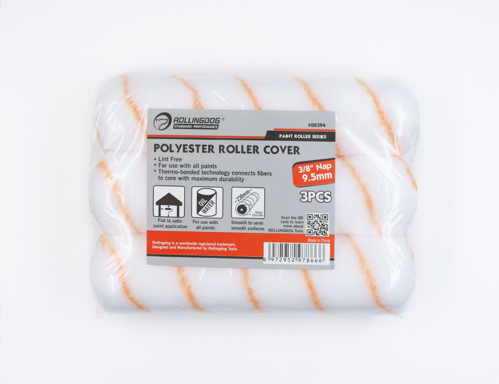 00394-9_inch_3 8_inch_nap_roller_covers_lint-free_roller_covers_semi-rough_surface_rollers_wall_painting_rollers_paint_roller_refills