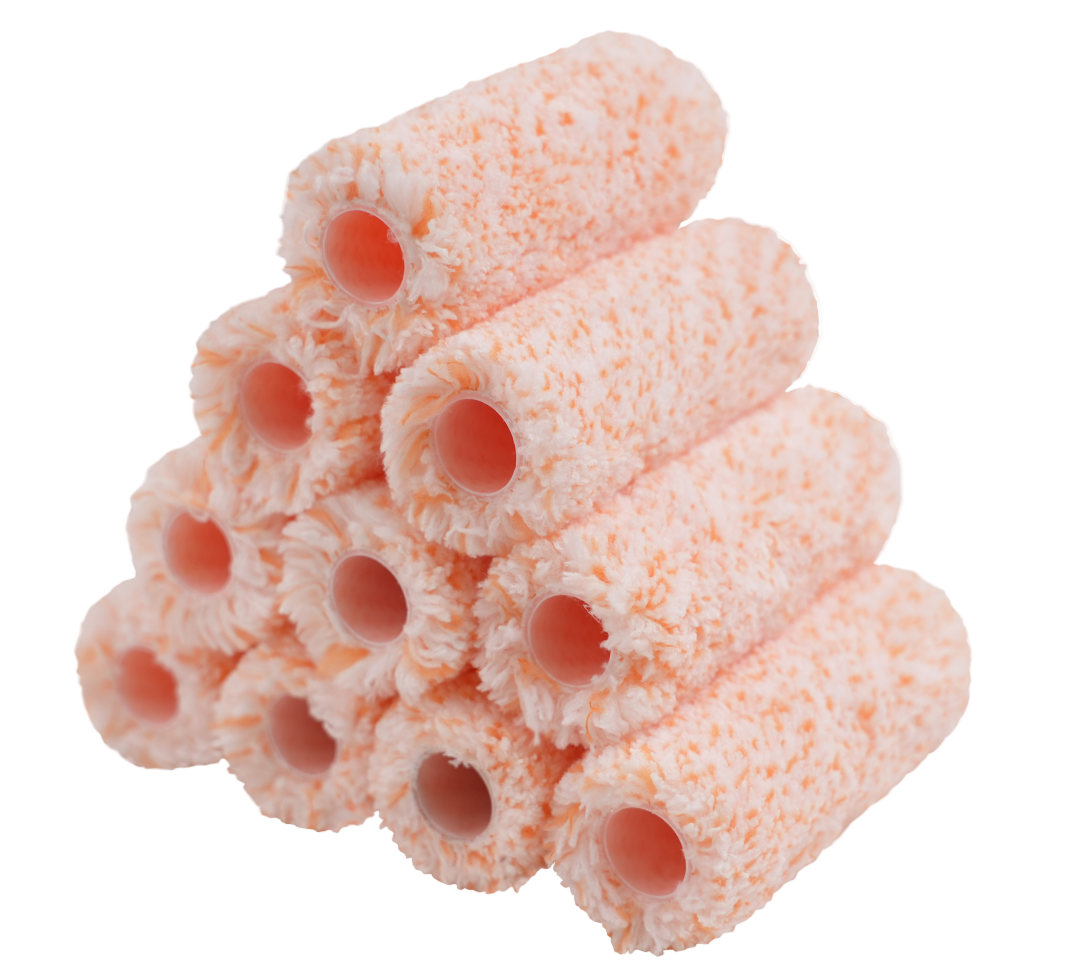 00431 4 inch  RollingDog microfiber jumbo mini roller covers 10 pack with 3/8 inch nap