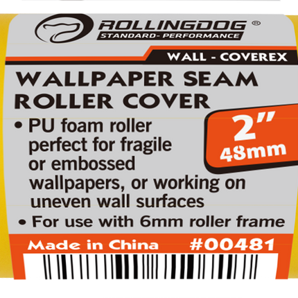 2" Wallpaper Seam Roller Cover | PU Foam Roller for Delicate & Embossed Wallpaper