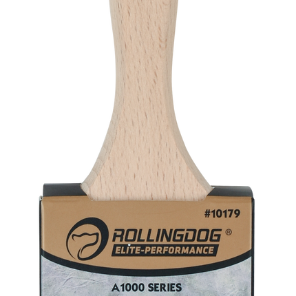 A1000 Series Angular Paint Brush -  Machine Roughed, Synthetic Filament with Long Beech Wood Handle (Multiple Sizes)