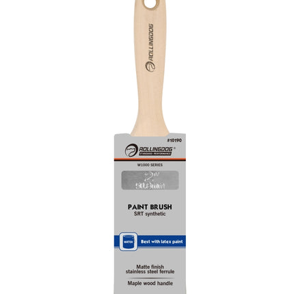1" - 3" W1000 Series Flat Paint Brushes | SRT Synthetic Filament with Maple Wood Handle