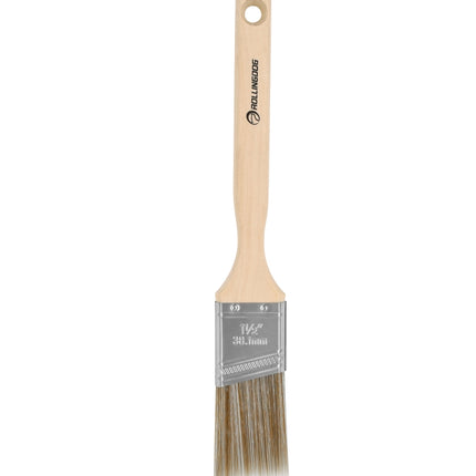 W1000 Series Long-Handle Angular Paint Brushes | SRT Synthetic Bristles with Maple Wood Handle (Multiple Sizes)