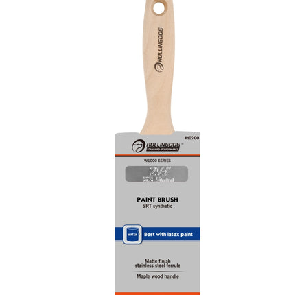 1" - 3" W1000 Series Flat Paint Brushes | SRT Synthetic Filament with Maple Wood Handle