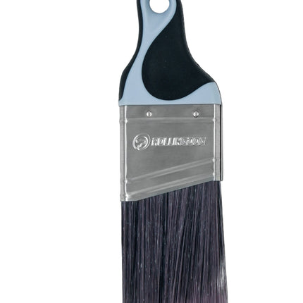 Close-up of synthetic SRT filaments and angled brush tip