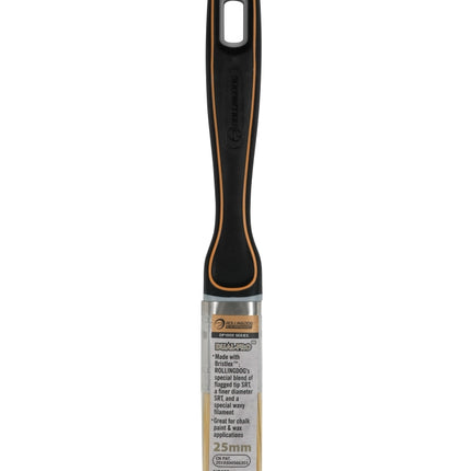 10452 1" DUAL-PRO™ paint brush with stainless steel ferrule and ergonomic rubber handle