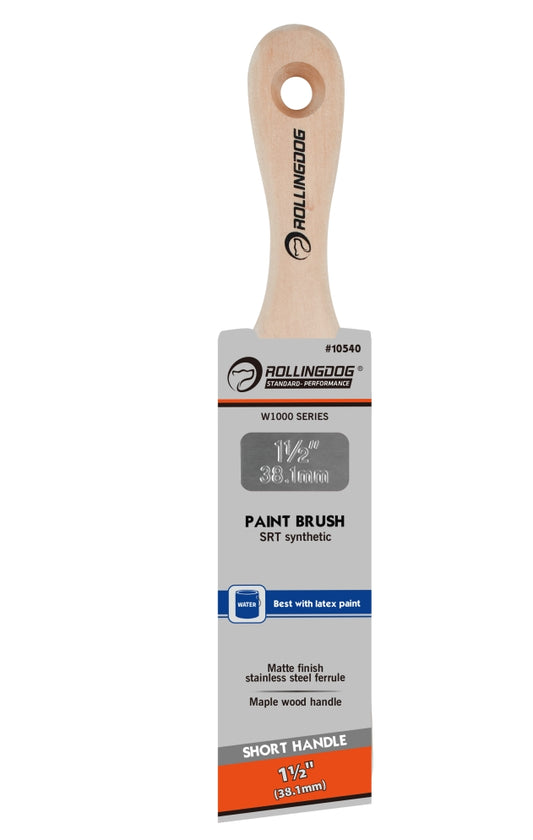 1.5" Angular Paint Brush - SRT Synthetic  (short handle)