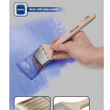 5PC Paint Brush Set – Flat & Angular Brushes for Latex Paint