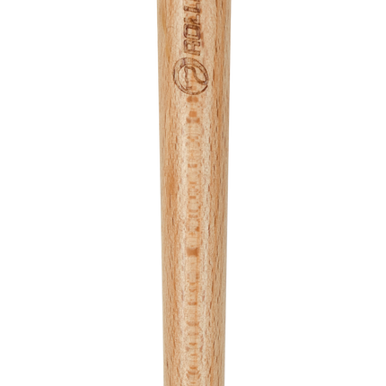 Rolling Dog round detail brush with wooden handle and metal ferrule on a white background