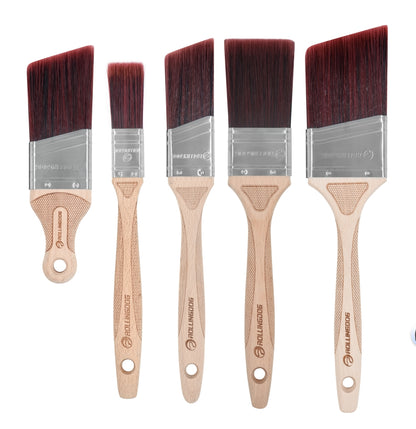 High-quality synthetic bristle paint brushes with ergonomic handles