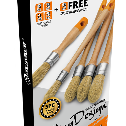 5pc Chalk Brush Set Rollingdog