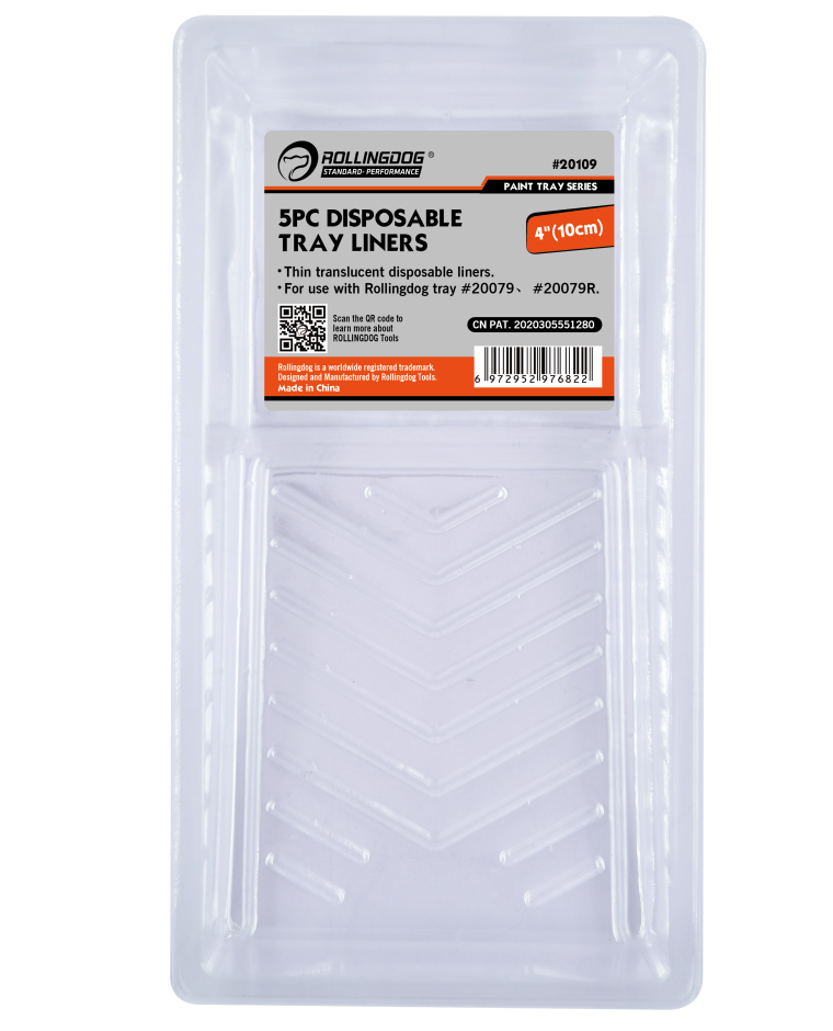 4-inch paint tray liners 5 pack disposable plastic inserts