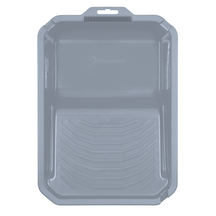9-inch deep plastic paint tray with textured rolling area